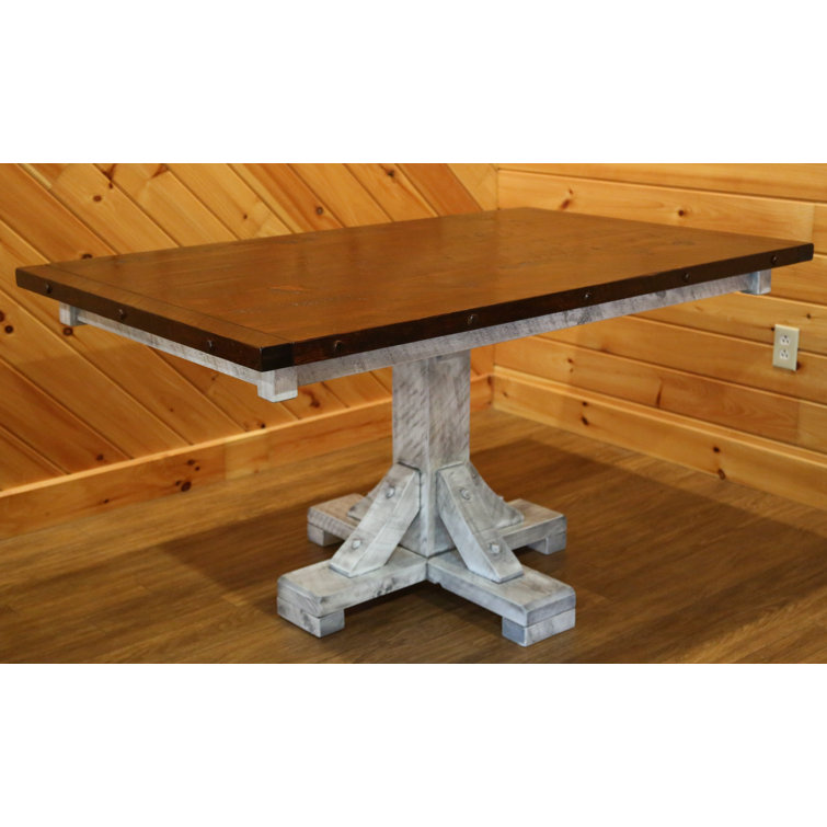 The Amish Furniture Company 60'' Pine Solid Wood Pedestal Dining Table